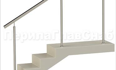 Нержавеющие ограждения без ригелей с квадратным поручнем купить в Самаре