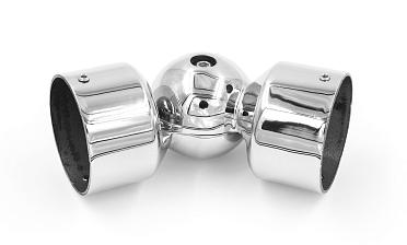 Поворот литой, внешний, регулируемый, "шар", под Ø50.8 мм, полированный AISI 304 k262 купить в Самаре