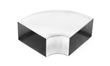 Отвод поручня под сварку 60х40х130x1.5  90°, полированный 600 Grit (AISI 304) k675 купить в Самаре