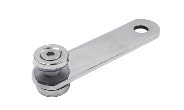 Стеклодержатель пластинчатый 2хМ8 (половинка), по центрам 85х5 мм, полированный, шайбы 5 мм штамп., под стекло 6-12 мм, (AISI 304) k023-1/2 купить в Самаре