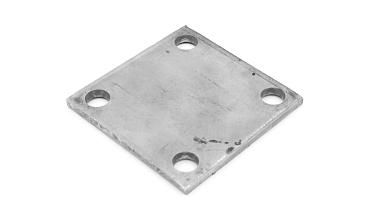 Фланец стойки 75х75х5 (4.3), AISI 304 #200, 4 отв. М10 (аналог Ф-0115) k115-5 купить в Самаре