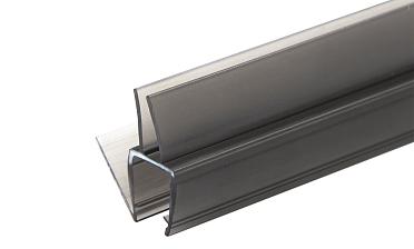 Уплотнитель для стекла 8мм, полупрозрачный черный, пол-стекло 2,2 м t206-2 BL  купить в Самаре