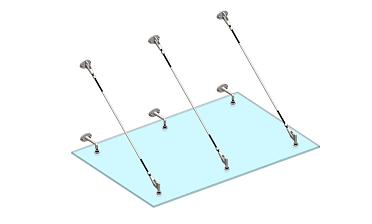 Комплект фурнитуры для козырька 1200х1800 (на вантах/тягах) k671-12-18м купить в Самаре