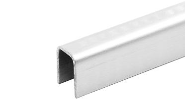 Профиль П-образный, L=2500 мм, t=1 мм, для стекла 8 мм, шлиф. (AISI 304)  t115 SSS купить в Самаре