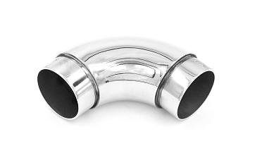 Отвод поручня под Ø42.4х1.5 мм, 90°, литой, полированный, с вставками (AISI 304) k383 купить в Самаре