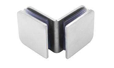 Коннектор для душевой кабины стекло-стекло 90° 45х45 мм шлифованный t725-2 SSS  купить в Самаре