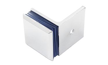 Коннектор для душевой кабины стена-стекло 90° 45х45 мм латунь-хром, полированный t732 PC купить в Самаре