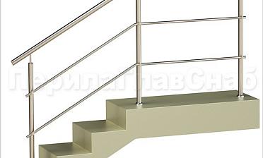 Два ригеля на держателях, круглый поручень и круглые стойки купить в Самаре