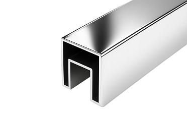 Труба 40х40 мм, с пазом 24х24, полированная 600Grit, AISI 304 k856 купить в Самаре