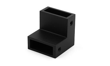 Соединитель труба-труба для трека 30х10 мм, 90°, нержавеющая сталь AISI 304, черная t460 BL купить в Самаре