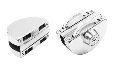 Замок для стеклянной двери с ответной частью на стекло, без вырезов в стекле полированный t109 PSS купить в Самаре