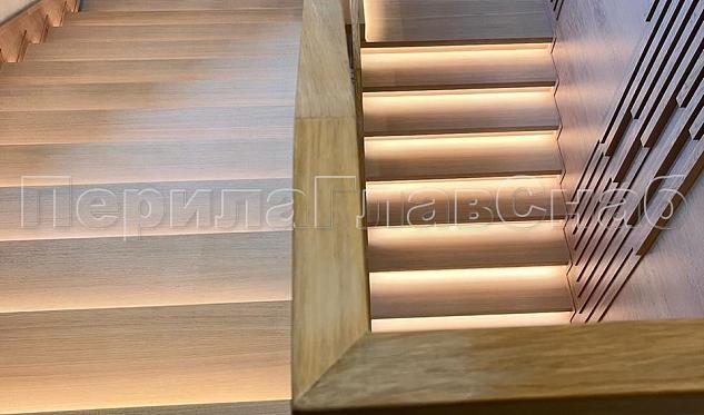 Перила с деревянными поручнями в Самаре. Готовые проекты ПерилаГлавСнаб