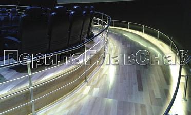 Ограждение со светильниками, встроенными в поручень купить в Самаре