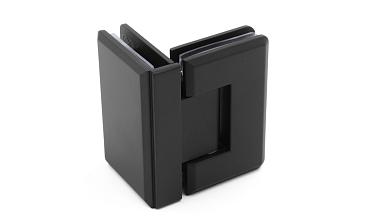 Петля для душевой стекло-стекло 90х55 мм, 90°, цинк, черный t304 BZn купить в Самаре