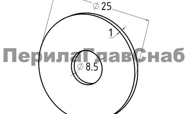 Прокладка для стекла, Ø25x8 мм k504 2