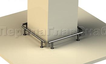 Защитный отбойник для автомобилей из черного металла в Самаре. Готовые проекты ПерилаГлавСнаб