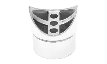 Наконечник седловина прямая 90° на стойку Ø50.8 мм, под поручень Ø50.8 мм, литая, полированная, AISI 304, k559 купить в Самаре