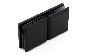 Коннектор для душевой кабины стекло-стекло 180°, 45х45, черный, вырез 71 t734 BZn купить в Самаре