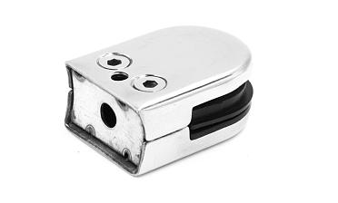 Стеклодержатель штампованный под стекло 8 мм (4+4 мм), под стойку Ø38.1 мм 40х24х54, шлифованный (AISI 304) Фk038-2 купить в Самаре