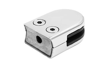 Стеклодержатель штампованный под стекло 8 мм (4+4 мм), под стойку Ø38.1 мм 40х24х55, полированный (AISI 304) k038 купить в Самаре