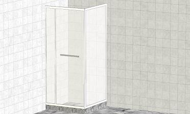 Комплект душевой с внутренней подвижной дверью, толщина стекла 8мм, 900х900х2000, aisi 304, полированная t470 PSS купить в Самаре