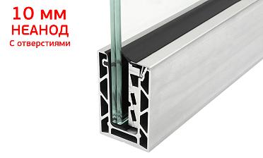 Комплект профиля зажимного для стекла 10мм и 5+5 , с отверстием, НЕАНОД. алюминий 100х60мм, т100-2-10 купить в Самаре