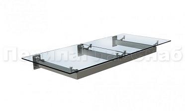 Стеклянный козырек на прямом каркасе купить в Самаре