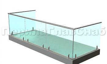 Балконные ограждения из стекла на министойках в Самаре. Готовые проекты ПерилаГлавСнаб