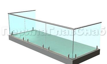 Балконные ограждения из стекла на министойках купить в Самаре