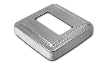 Низ стойки под трубу 50х25 мм, 84х84х0.6 мм, высота 17 мм, полированный (AISI 304) k398 купить в Самаре