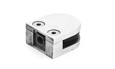 Стеклодержатель литой, под стекло 8 мм. 4+4 мм. на плоскость 40х22х48 полированный (AISI 304) k002-2 купить в Самаре