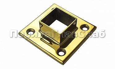 Фланец для трубы 40х40 мм, полированный, под золото (AISI 304) Фk223-88 купить в Самаре