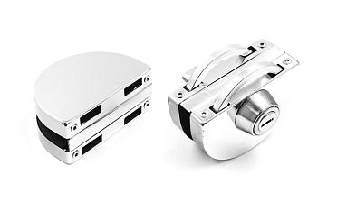 Замок для стеклянной двери с ответной частью на стекло, без вырезов, нержавеющая сталь AISI 201, полированная t109-201 PSS купить в Самаре