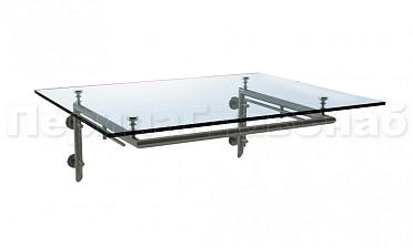 Стеклянный козырек на Г-образном каркасе - вариант 1 купить в Самаре