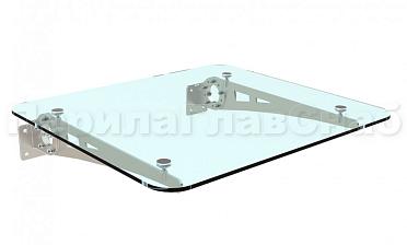 Стеклянный козырек на консоли из листа - вариант 2 купить в Самаре