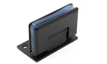 Петля для душевой стена-стекло 90х55 мм, 90°, односторонняя, цинк, черный t305 BZn купить в Самаре