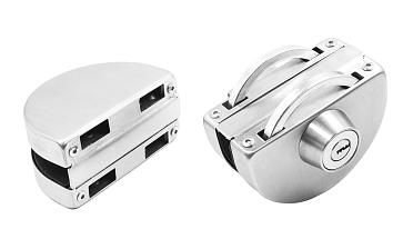 Замок для стеклянной двери с ответной частью на стекло, без вырезов в стекле шлифованный t109 SSS купить в Самаре