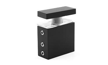 Соединитель труба-стекло для прямоугольного трека, нержавеющая сталь AISI 304, черная t462 BL купить в Самаре