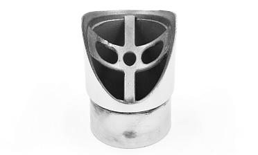 Наконечник седловина косая 30° на стойку Ø50.8 мм, под поручень Ø50.8 мм, литая, полированная, AISI 304, k560 купить в Самаре