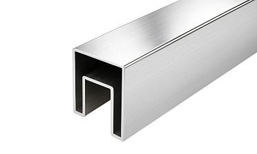Труба 40х40 мм с пазом 24 х 24 под стекло, AISI 304 шлифованная k856-2 купить в Самаре