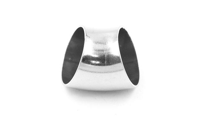 Отвод поручня под сварку Ø38.1х100/2х1.35 мм, 45°, полированный 400 Grit, (AISI 304) k095-45