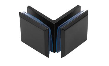 Коннектор для душевой кабины стекло-стекло 90°, 45х45, черный, t735 BZn купить в Самаре