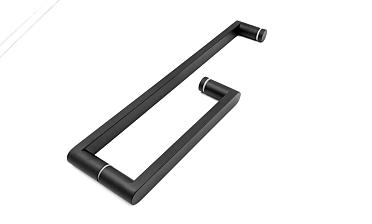 Ручка 225х425 круглая+квадратная труба AISI 304 черная t628 BL купить в Самаре