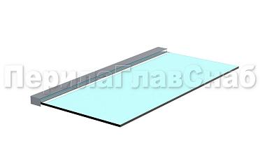 Козырек на алюминиевом профиле ,вынос до 950мм k671-100-2.4 купить в Самаре