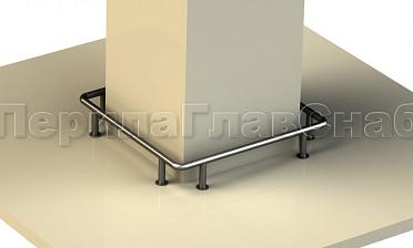 Колесоотбойники вокруг квадратной колонны, все завязано купить в Самаре