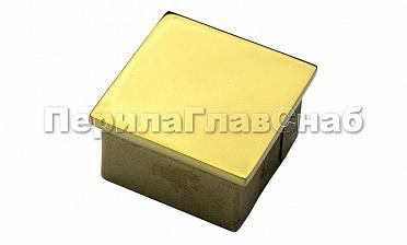 Заглушка для профильной трубы 40х40 мм, литая, полированная, под золото Фk224-88 купить в Самаре