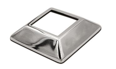 Низ стойки под трубу 40х40 мм, 80х80х1, высота 20 мм, полированный (AISI 304) k064-3 купить в Самаре