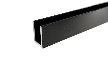 П-образный профиль 19x13, L=2500, под стекло 8 мм, алюминий анодированный в черный глянцевый t756-2500 AND BL купить в Самаре