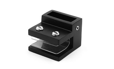 Коннектор торцевой труба-стекло 30х10 мм, нержавеющая сталь AISI 304, черная t467 BL купить в Самаре