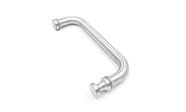 Дверная ручка с кнобом для стекла 8-10 мм, 19х201 мм, отверстие 12 мм, шлифованная t623-200 SSS купить в Самаре